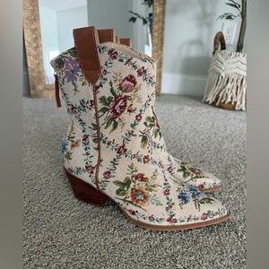 Altar’d State Floral Embroidered Ankle Boots